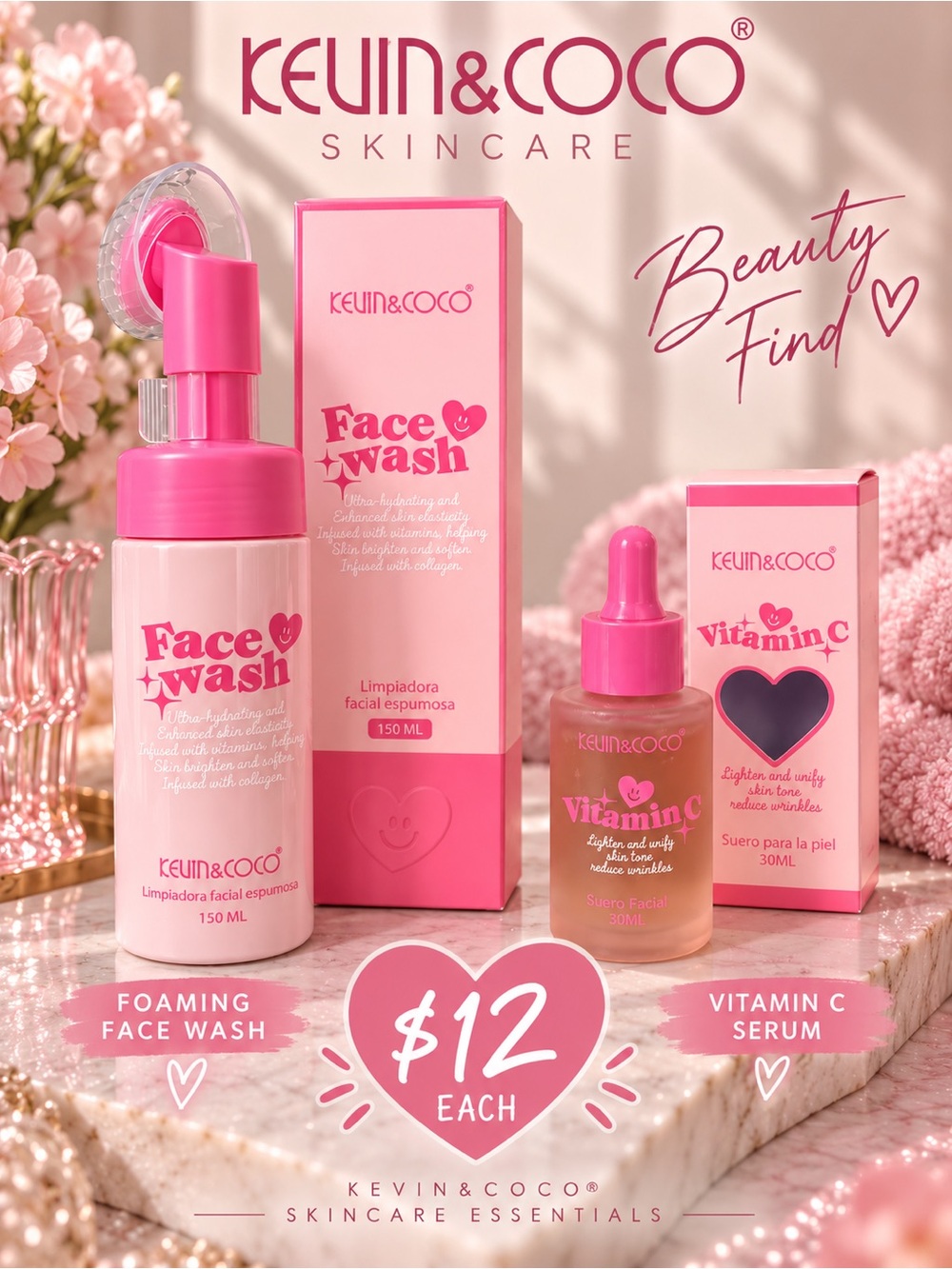 Kevin & Coco Skincare 💕 Face Wash or Vitamin C Serum | NEW